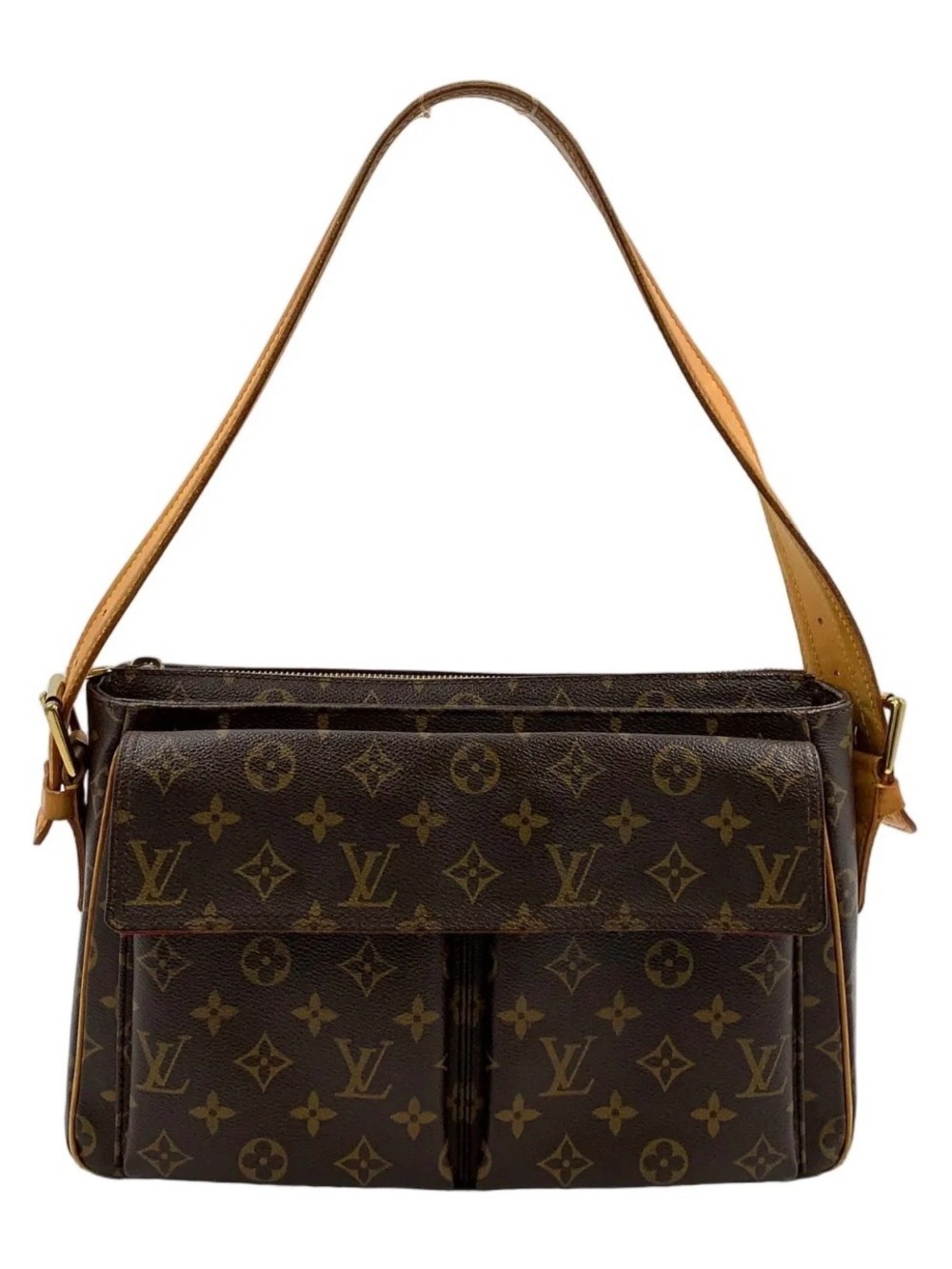 Louis Vuitton Monogram Viva-Cite GM Canvas Double Pocket Shoulder Bag